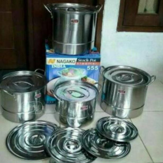 Terlaris Panci Set Stock Pot Steamer 555 (Nagako)/ (Salute)