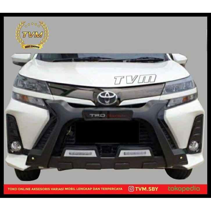 TERMURAH BUMPER BEMPER TANDUK DEPAN ALL NEW AVANZA XENIA 2019 TRD DRL LED BLACK 