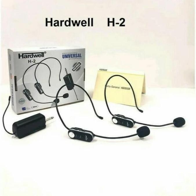 BARU MIC WIRELESS HEADSET HARDWELL H2 BANDO TELINGA UHF ORIGINAL AUDIO JERNIH