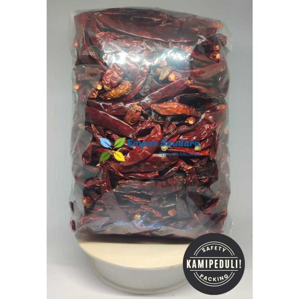 

New Arrival (Cabe India) Cabe Merah Besar Kering Kemasan 1000 Gr