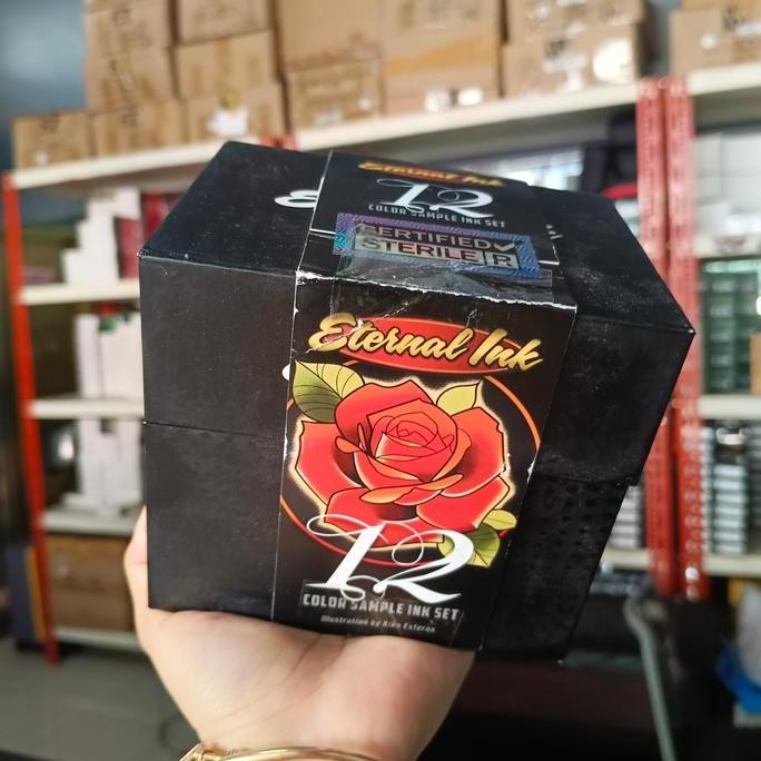 Eternal Ink Set 12Warna 1Oz -Tinta Tattoo New Stok