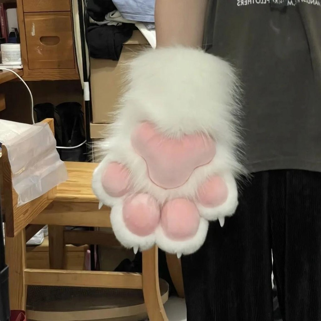 Furry PAWS Custom Long gloves Custom Kigurumi Fursuit Pair of cartoon Furry PAWS Cosplay costume fur