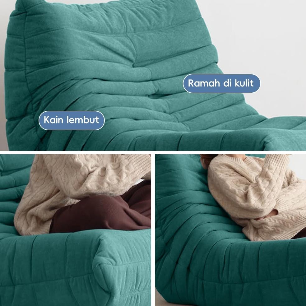 Murah Seetime Sofa Malas/Sofa Sederhana/Sofa Tidur/Sofa Kain Beludru/Sofa Premium Modern/Sofa Spons