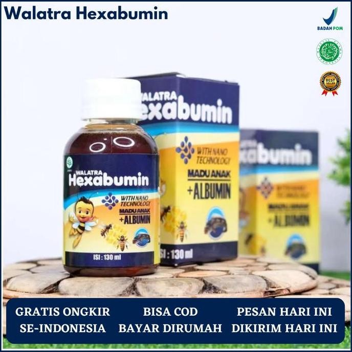

TERMURAH MADU HEXABUMIN ANAK 130ML ATASI DEMAM, TIPES, DBD & MENGGIGIL HERBAL AMAN BPOM