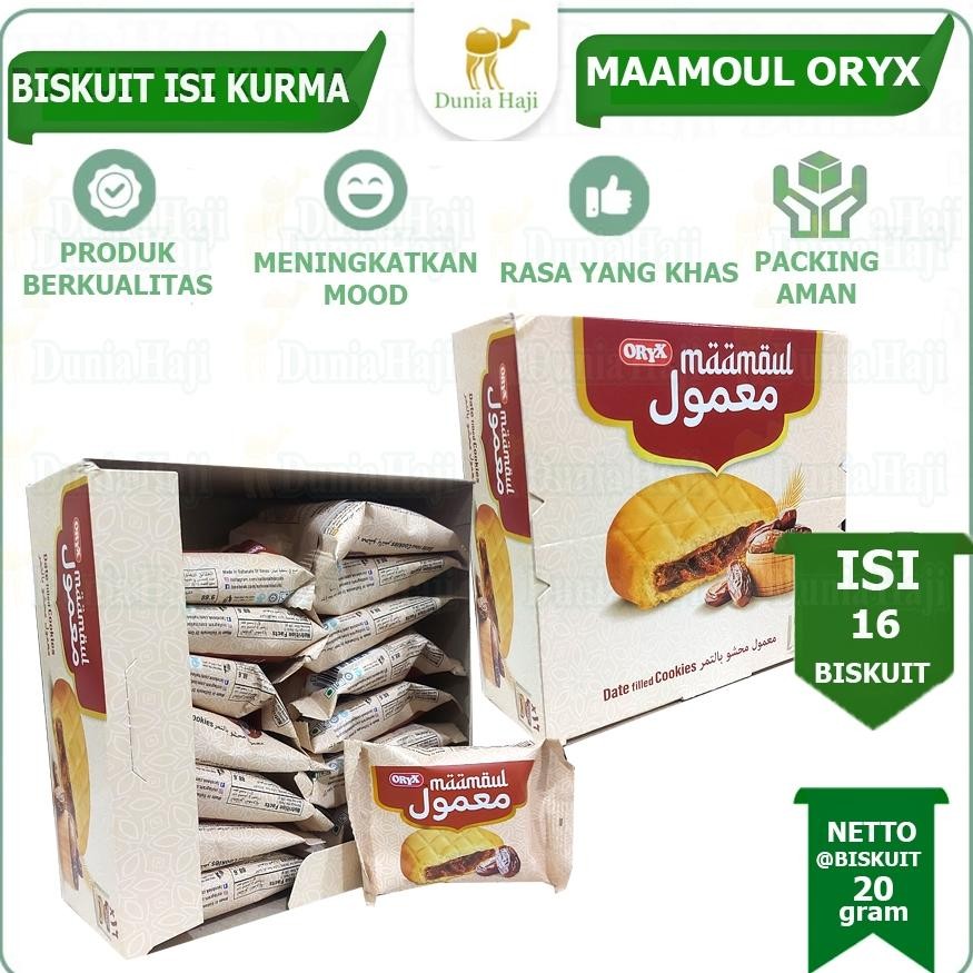 

Biskuit Maamoul Mammoul Mamoul Oryx Biskuit Kurma Biskuit Arab Paling Pa Isi 16Pcs