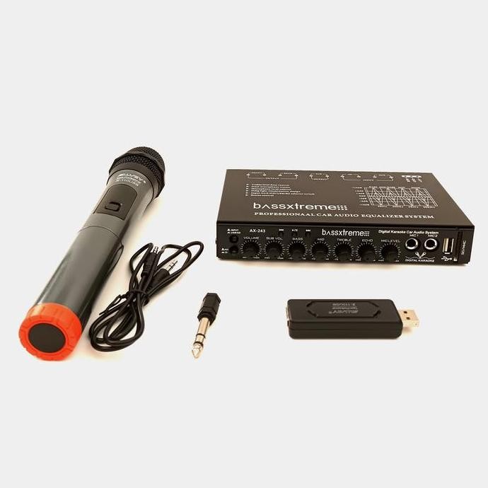 BARU PREAMP KARAOKE + MIC WIRELESS MOBIL - PAKET KARAOKE DI MOBIL