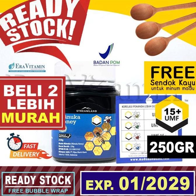 

TERMURAH MADU MANUKA STREAMLAND UMF 15+ 250GR ORIGINAL SELANDIA BARU