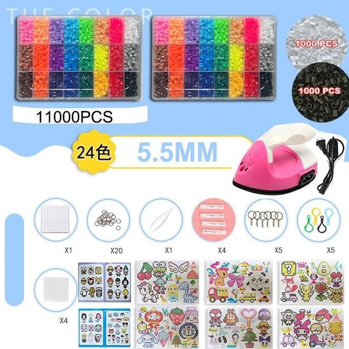 Promo / Terlaris 5MM Kit manik-manik Sekring 2700 Set kerajinan manik-manik, Kit DIY kreatif dengan 