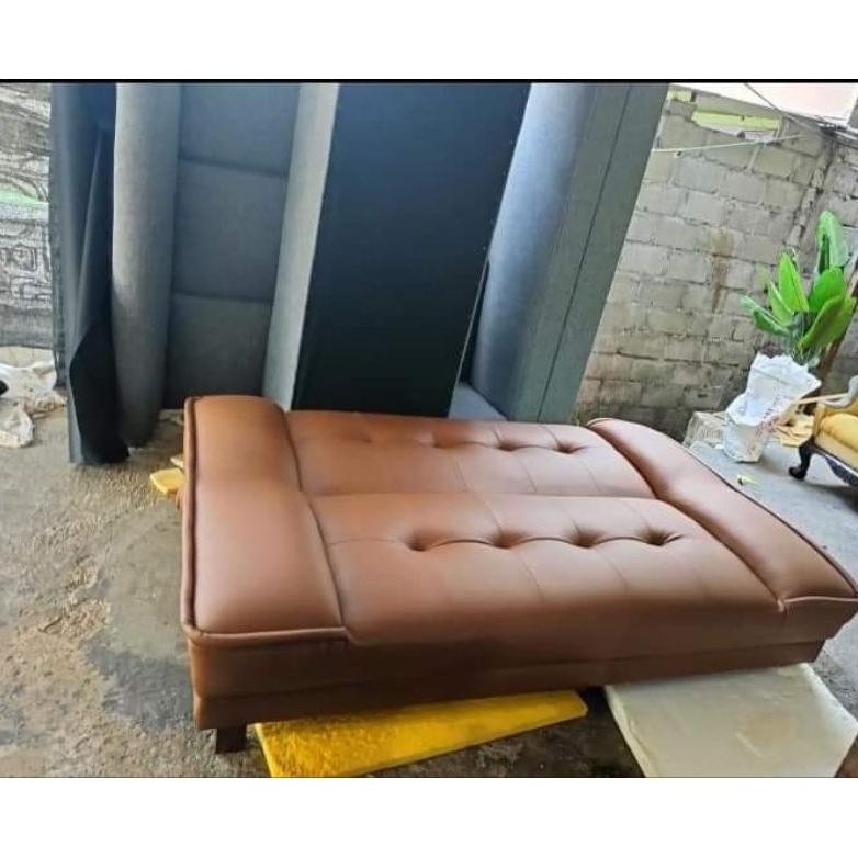 Murah Sofa Bed Minimalis Bahan Oscar(Tekstur Kulit) Bisa Jadi Tempat Tidur/Sofa Santai Minimalis/Kur