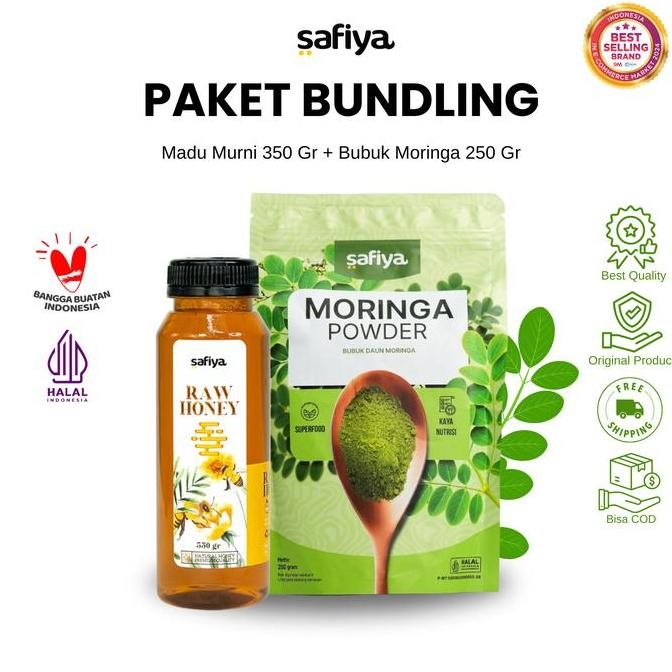 

TERMURAH PAKET SAFIYA KELOR BUBUK 250GR + MADU MURNI 350GR | MORINGA HERBAL ORIGINAL