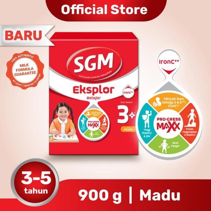 

TERMURAH SGM EKSPLOR 3+ RASA MADU 900GR | SUSU PERTUMBUHAN ANAK