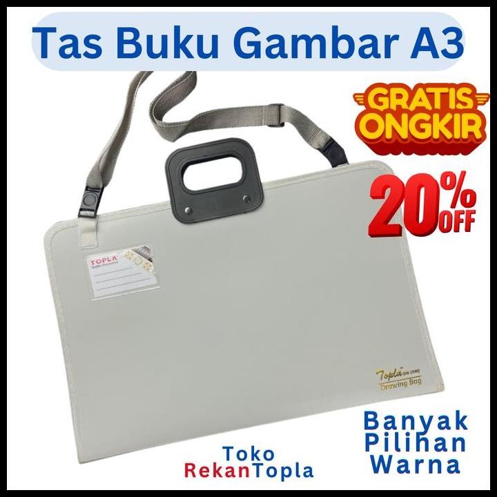 

Terlaris Tas Buku Gambar A3 / Drawing Bag A3 / Tas Tenteng A3 / Topla Best Seller
