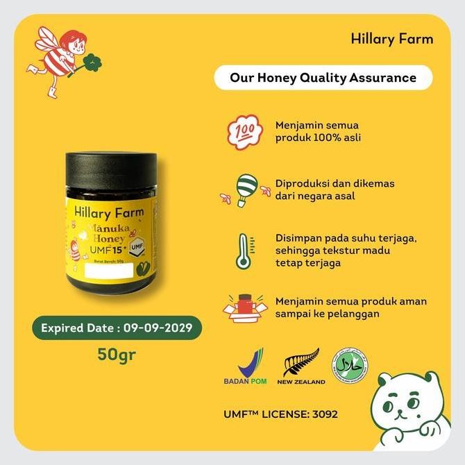 

TERMURAH HILLARY FARM MADU MANUKA HONEY UMF 15+ 50GR - MADU PREMIUM ASLI