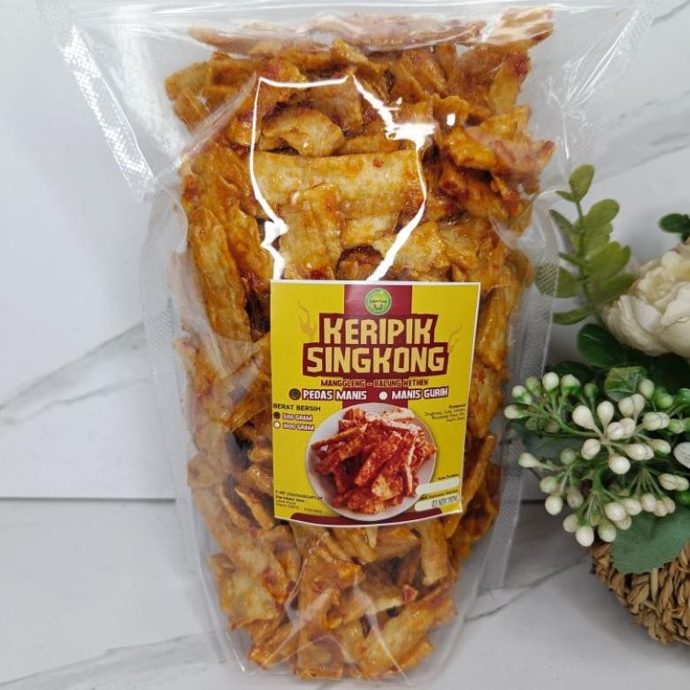 

500Gram Keripik Singkong-Manggleng-Balung Kethek, Pedas Manis Dan Manis Gurih
