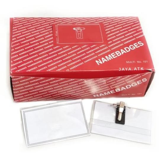 

Name Tag MULTI Jepit + Peniti / Namebadges Tanda Peserta 50pcs
