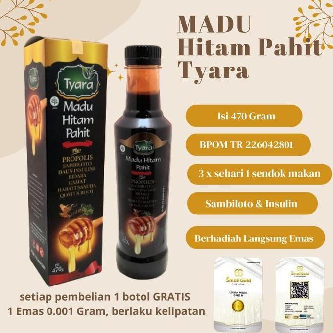 

TERMURAH MADU HITAM PAHIT TYARA 470GR - MADU HERBAL BOTOL PLASTIK