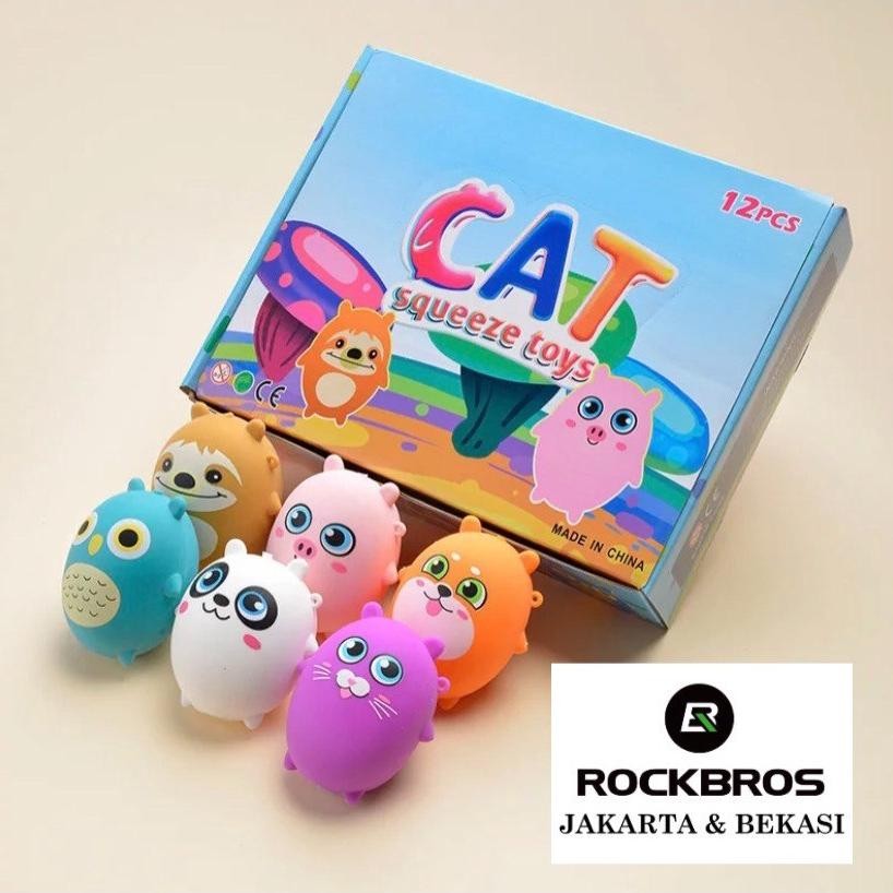 Squishy Animal Owl Pig Bear Panda Cat Dog Squeeze Cute Mainan Anak New Fidget Toy Pop It Stress Reli