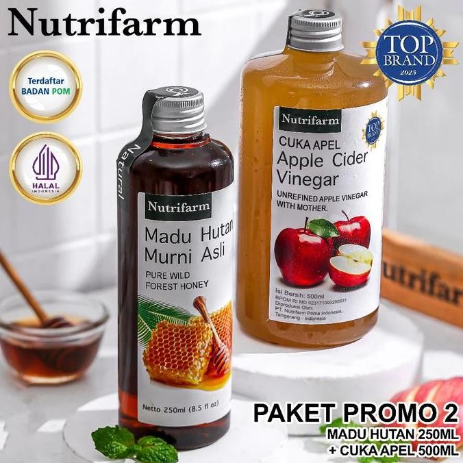 

TERMURAH PAKET NUTRISI CUKA APEL 500ML + MADU HUTAN 250ML NUTRIFARM - KESEHATAN ALAMI