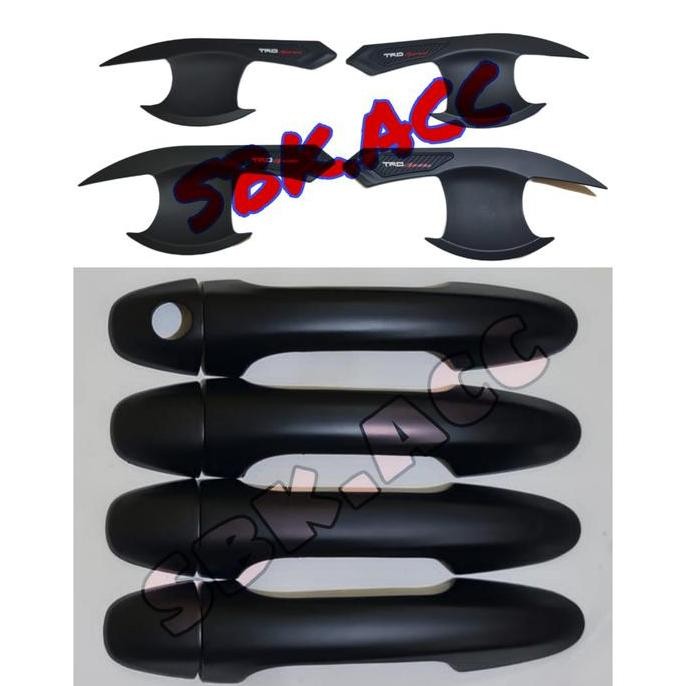 Paket Aksesoris Outer Handle Pintu Yaris TRD Sportivo 2018-2022 Warna Hitam Original