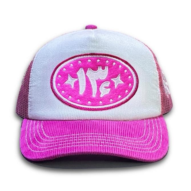 Topi Jaring Trucker Corduroy Pink Saka Thisplan Original