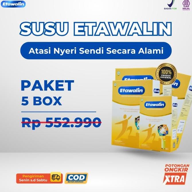 

Susu Etawalin Original Atasi Nyeri Sendi dan Tulang Bebas Kesemutan - 5 BOX