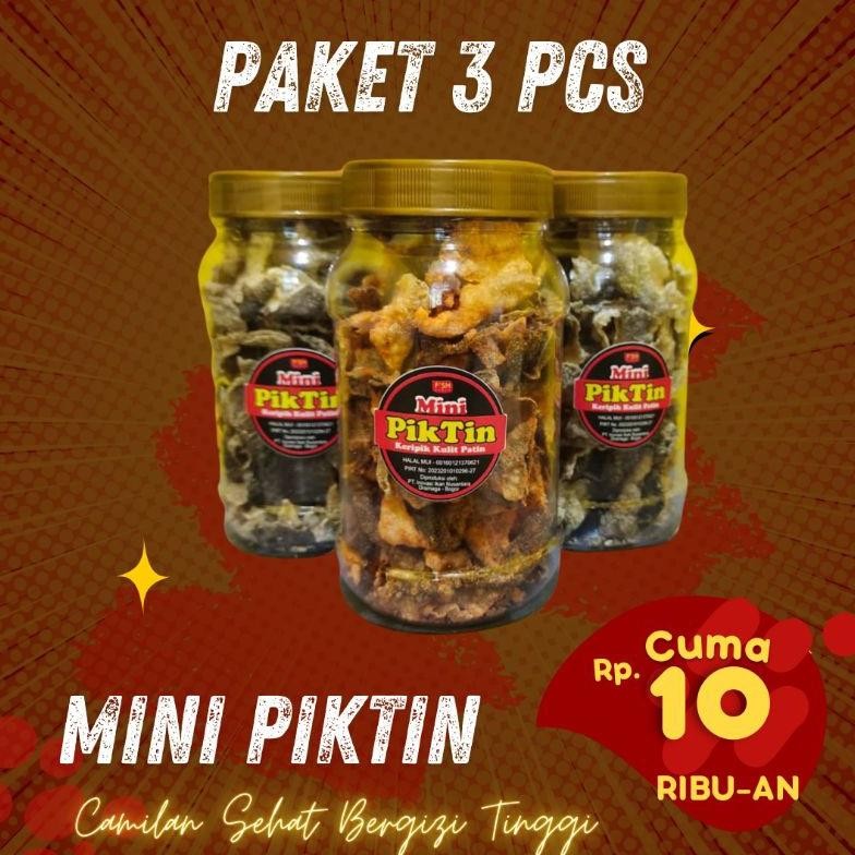 

Paket 3 Pcs | Mini Piktin | Keripik Kulit Ikan Patin