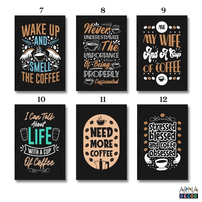 Hiasan Dinding Cafe Quotes Coffee - Poster Kayu Dekorasi Dinding Cafe