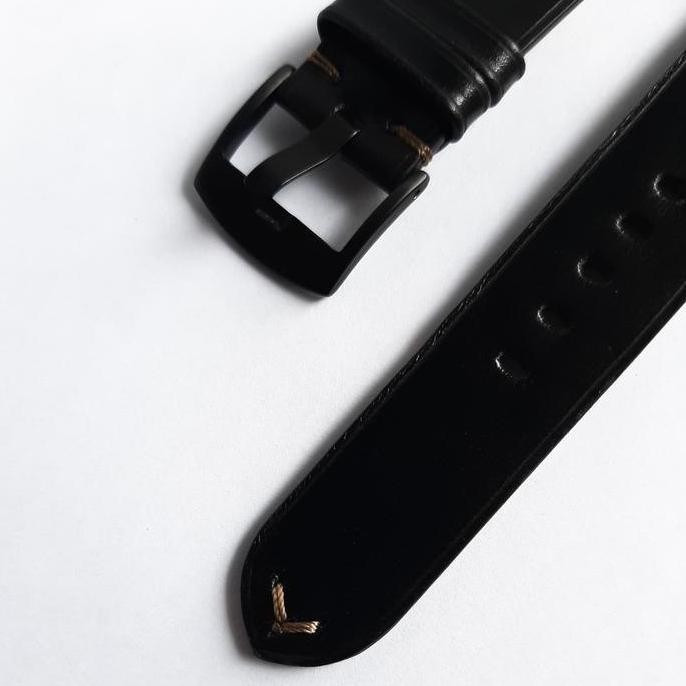 Ori - Strap Kulit Hitam Minimalist Tali Jam Leather Apple Watch Classic Black