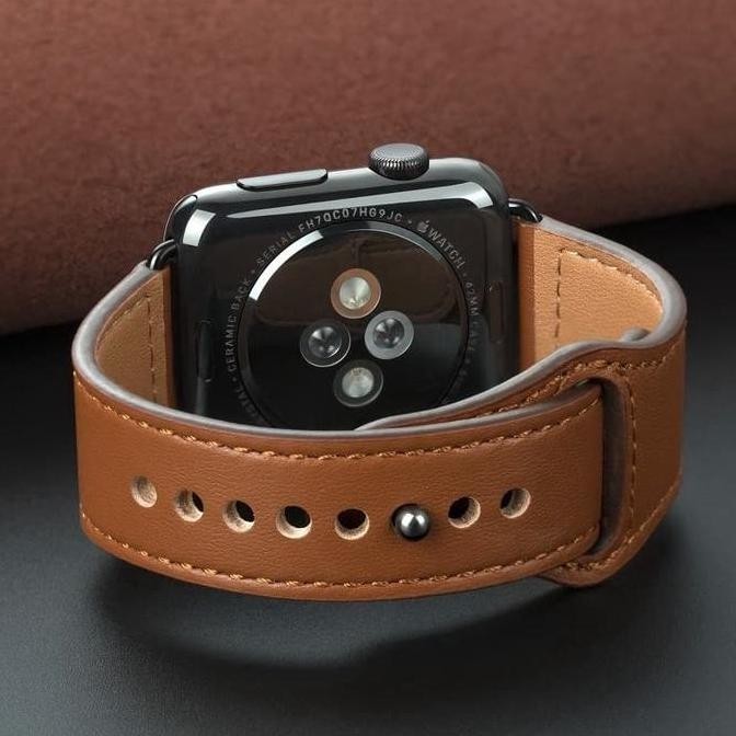 Ori - Strap Apple Watch 42Mm 44Mm Series 4 - Kulit Premium Grey Iwatch Leather