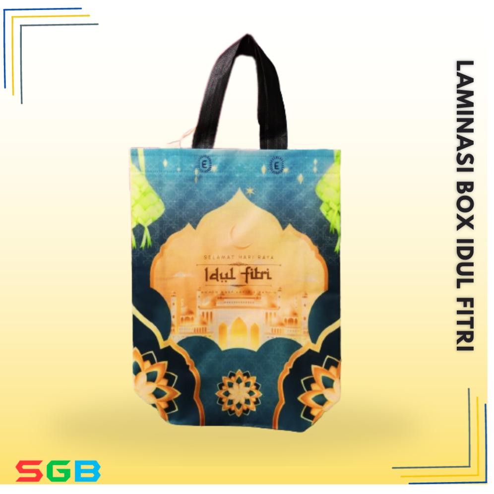 

wdr-75 It34 1 LUSIN (12 pcs) TALI 38x45x8 & HANDLE BOX 30x40x10 LAMINASI IDUL FITRI - Goodiebag Murah Terlaris