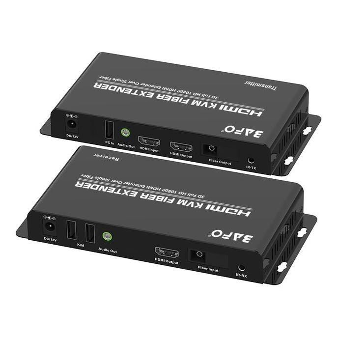 Bf 377 Bafo Hdmi Kvm Extender Over Single Fo 20Km Optik/Optic New Stok