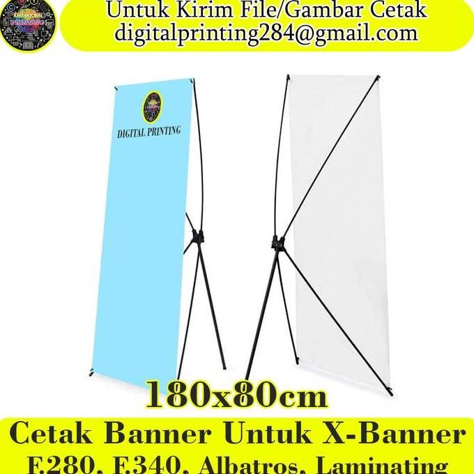ready Cetak Banner Saja Untuk X-banner 180x80cm