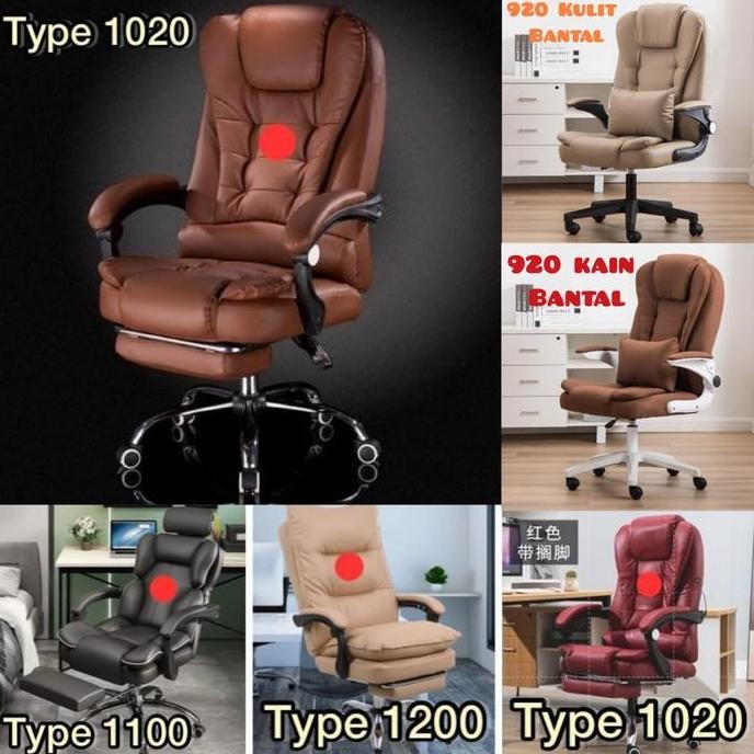 Kursi Direktur Kantor Kerja Office Chair Hidrolik Kulit Murah