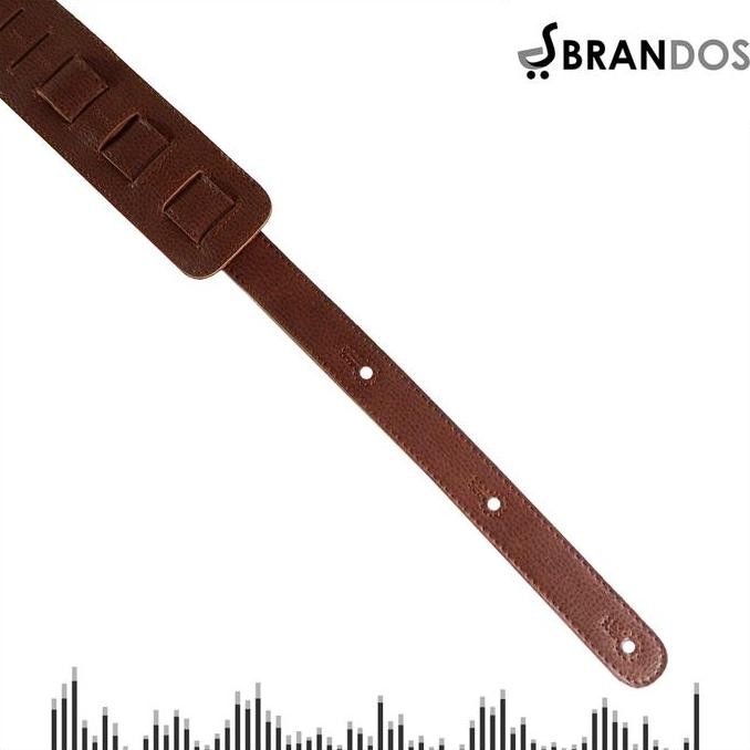 Ori - Strap Gitar Kulit Asli + Bonus Pick - Genuine Leather Guitar Strap Rock You