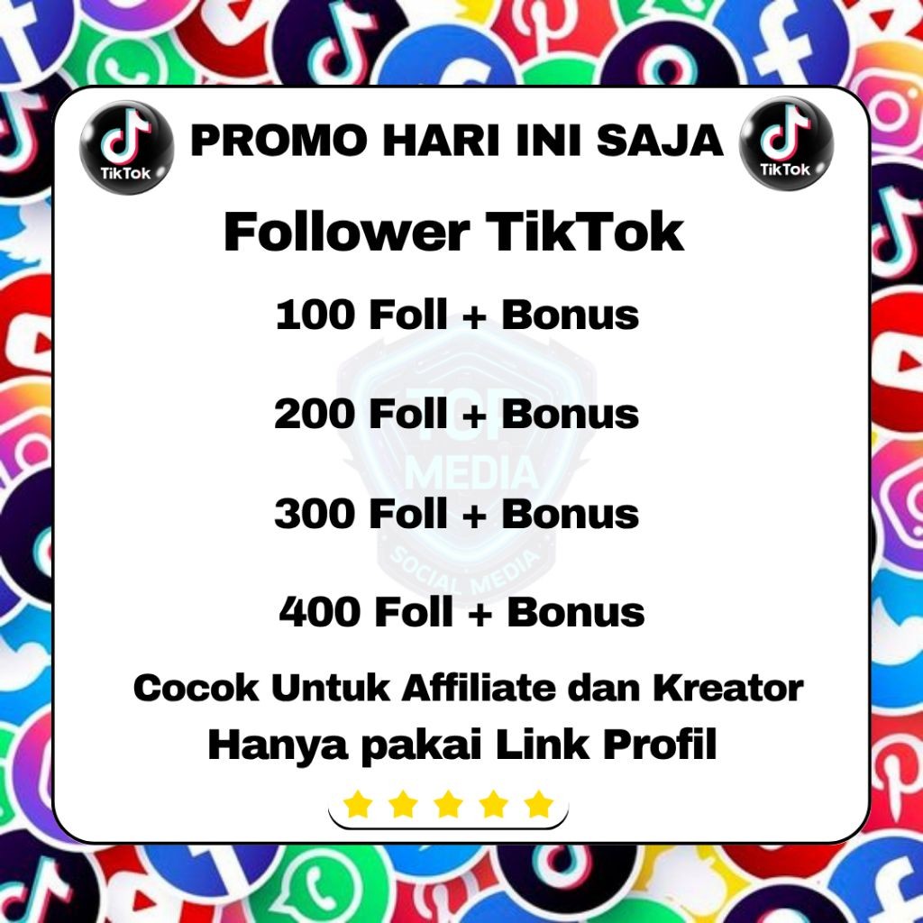 Promo Follower Tiktok Permanen