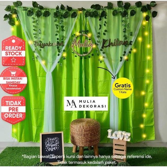 ready Dekorasi Backdrop Tasyakuran Syukuran Khitan Aqiqah 4 7 Bulan Paket W