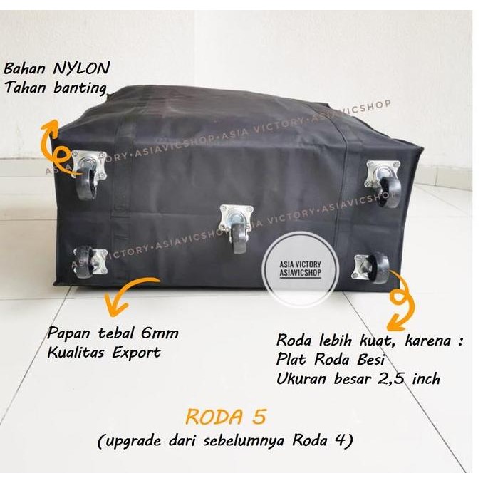 Tas Travel Troli Barang Belanja Roda 4 Kuat Besar Trolley Shopping Bag