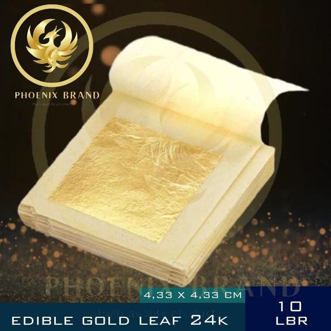 

LM Edible Gold Leaf Foil Sheet 24K Emas Prada Food Grade - Phoenix Brand