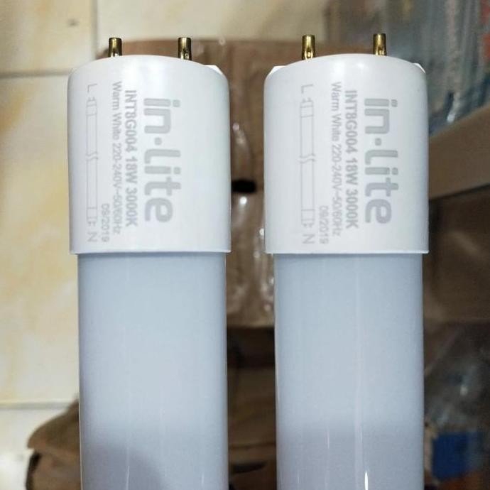 Lampu Tl Led/Neon Led T8 18 Watt 120Cm In-Lite (Kaca) Kuning Intg004