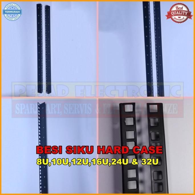 Besi lis Siku Lubang rak hardcase 8U,10U,12U,16U,24,32 DiM