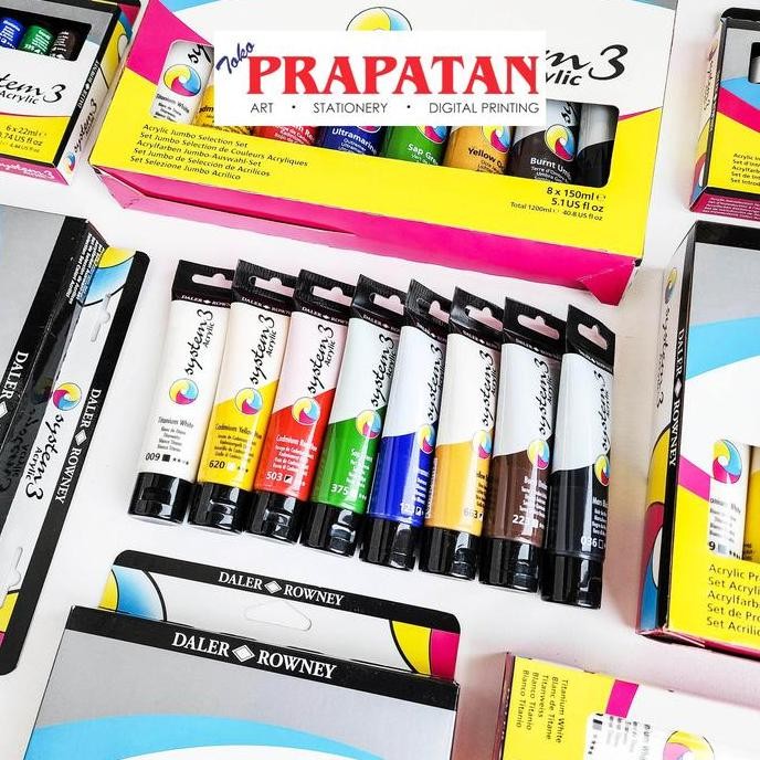 

TERBARU Daler Rowney System 3 Acrylic Sets | Cat Akrilik