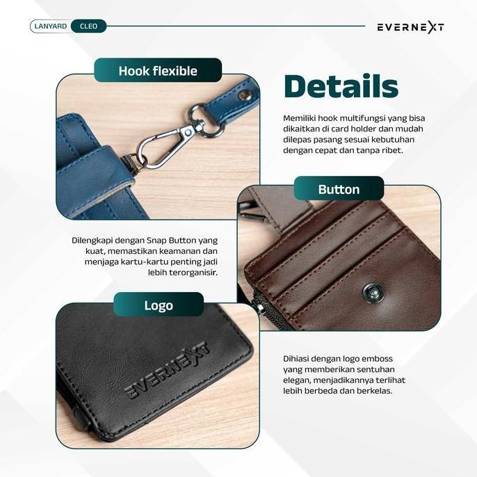 

EVERNEXT - Lanyard Kartu ID Card Holder Name Tag Kantor Tas Kalung Dompet Kartu Gantung Cleo GT