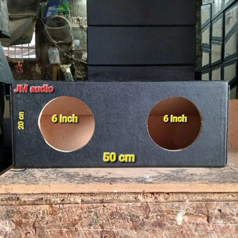 Box Speaker 6In 2 Lobang Bahan Mdf Lapis Kulit Oscar DiM