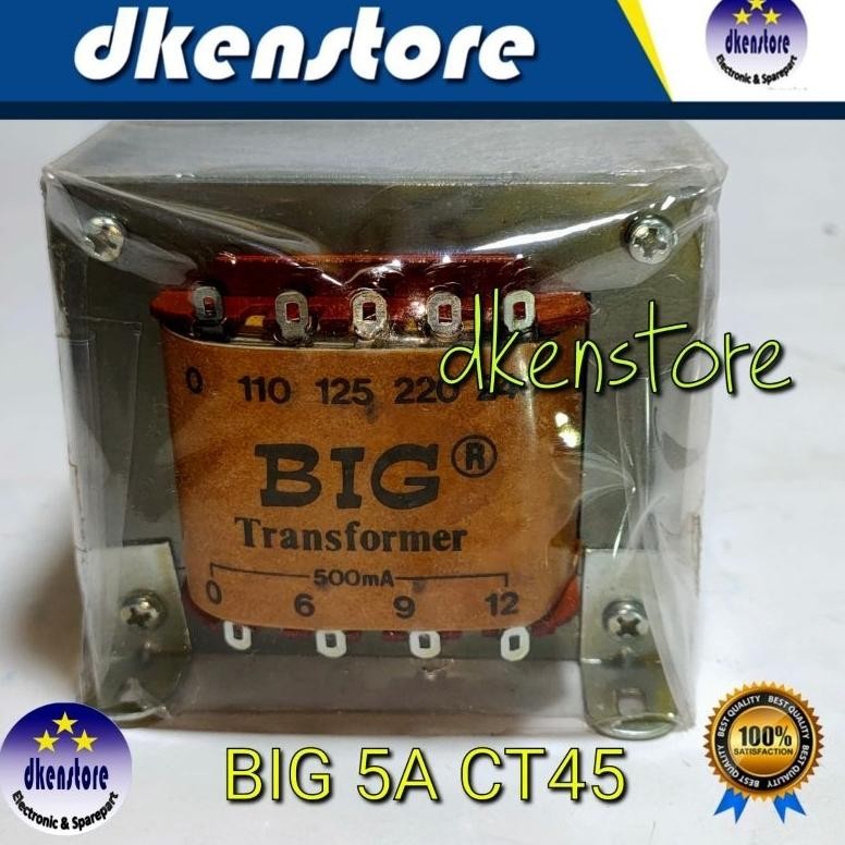 Trafo BIG 5A CT45 volt 5 amper ct 45v DiM