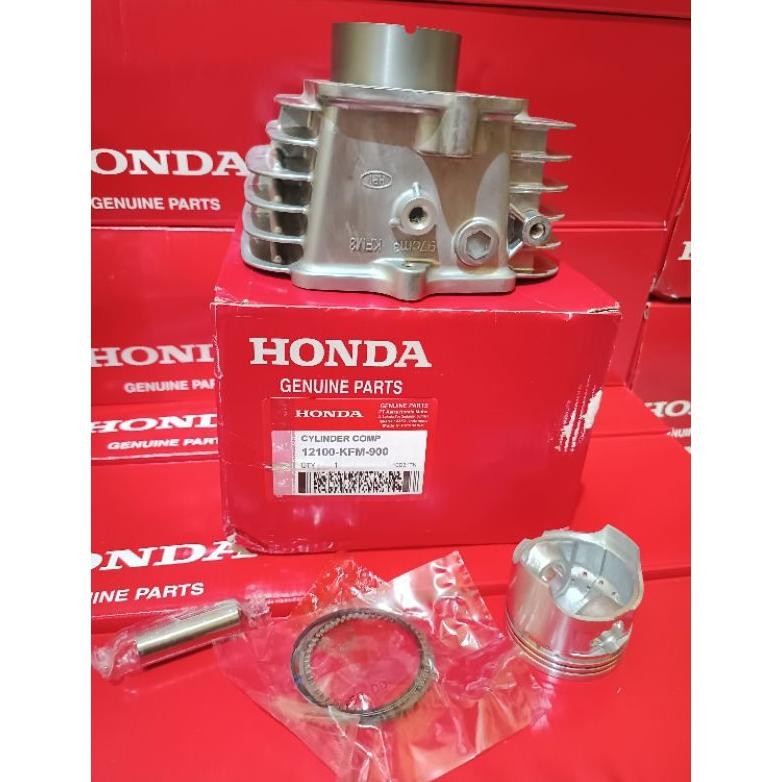 BLOK SEHER SUPRA FIT NEW REVO LAMA 100CC LEGENDA KFM ( BLOK SEHER + PISTON KIT )