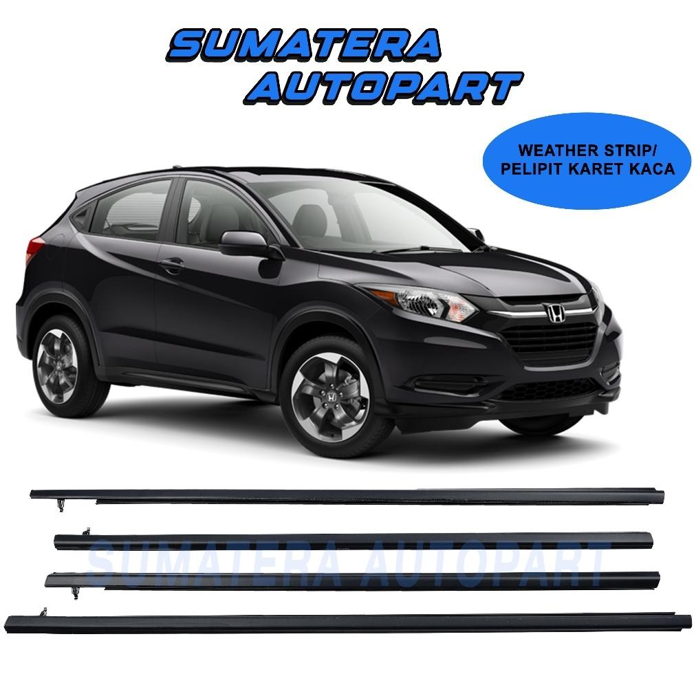 Weather Strip Pelipit Karet Kaca 1Set 4 Pintu Luar Honda Hrv 2015 2016 2017 2018 2019 2020 2021