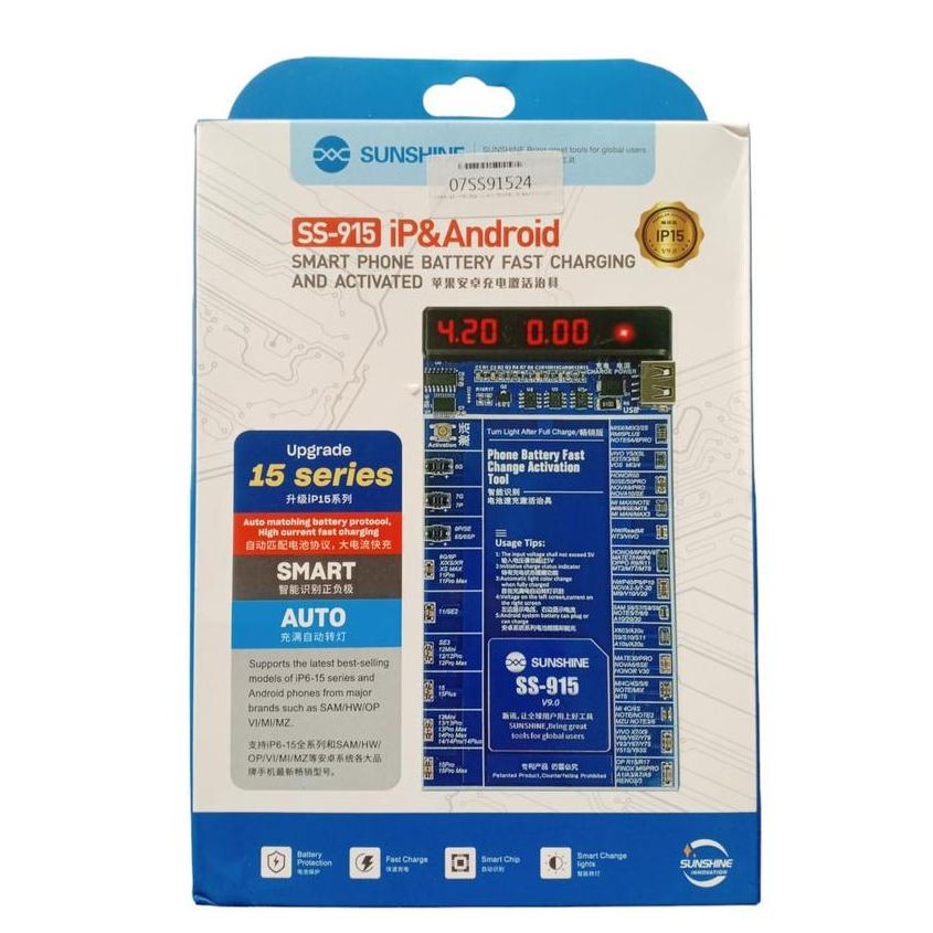 Alat Pancing Baterai Android And Iphone Sunshine SS-915 - Aktivator Baterai Sunshine SS-915 With Bat