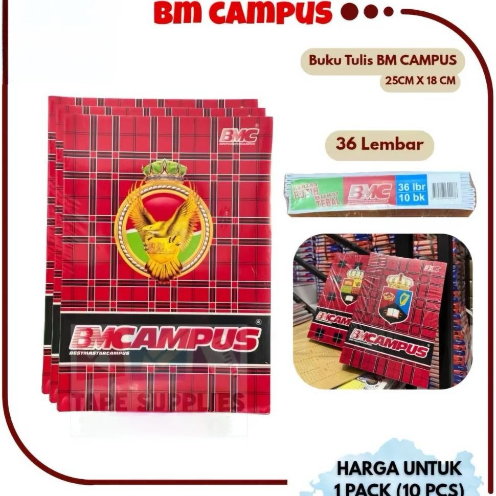 

Buku Tulis Bmcampus Besar 36 Lembar 1Pa Isi 10Pcs Cod