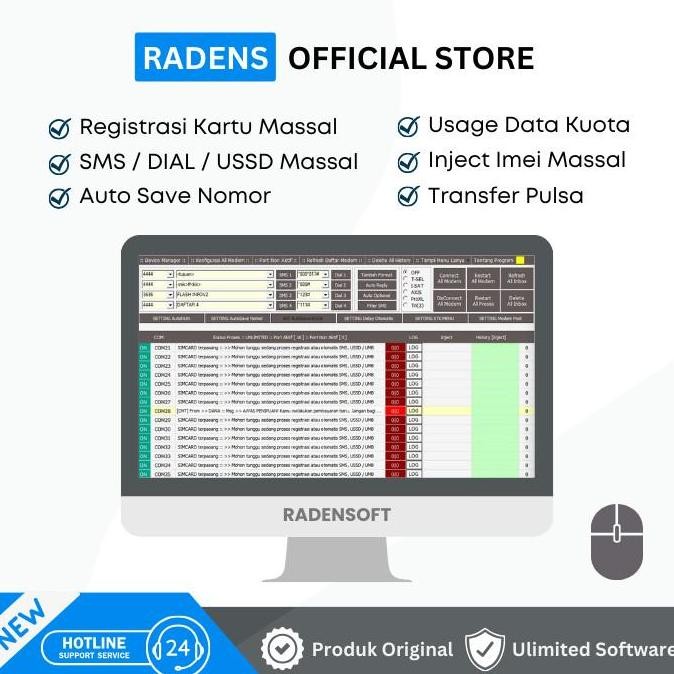 Modem Foxcom 8 Port 2G Alat Sms Dial Massal Otp Rubel Smart Act New Stok