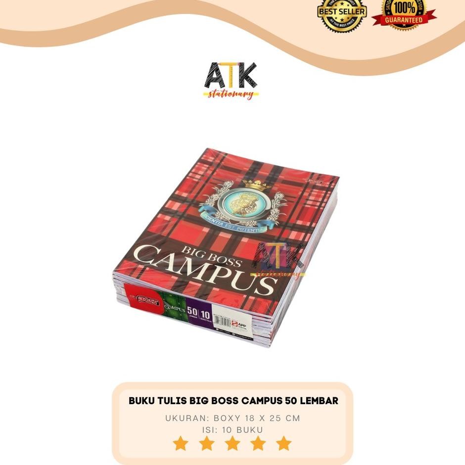 

Buku Tulis Boxy Campus Bboss 50 Lembar Atk